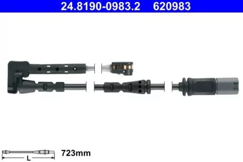Warning Contact, brake pad wear ATE 24.8190-0983.2)