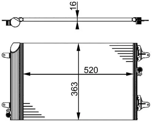 Condenser, air conditioning MAHLE AC 358 000S)