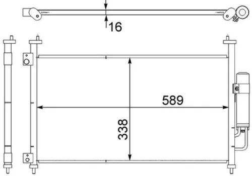 Condenser, air conditioning MAHLE AC 464 000S)
