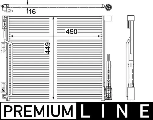 Condenser, air conditioning MAHLE AC 570 000P)