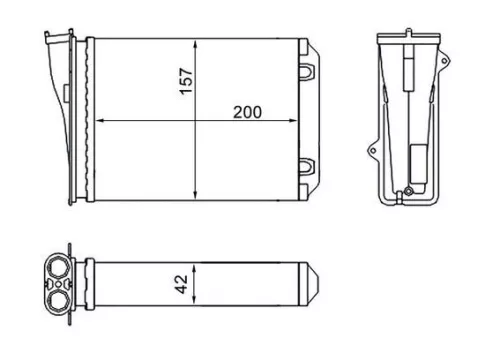 Heat Exchanger, interior heating MAHLE AH 274 000S)