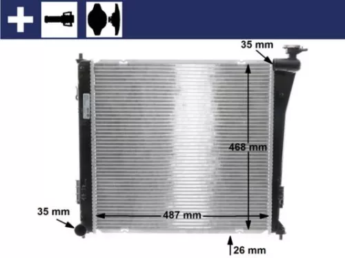 Radiator, engine cooling MAHLE CR 848 000S)