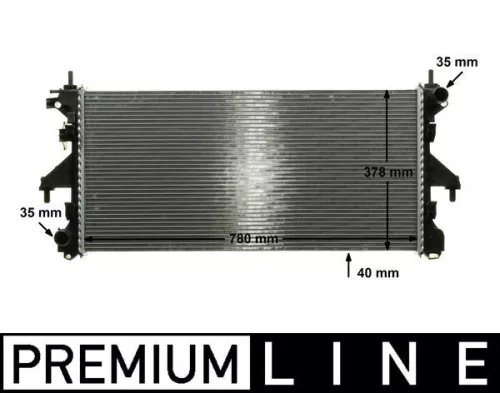 Radiator, engine cooling MAHLE CR 887 000P)
