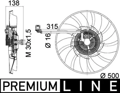 Fan, engine cooling MAHLE CFF 471 000P)