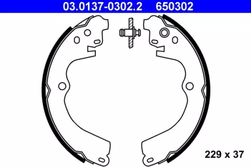 Brake Shoe Set ATE 03.0137-0302.2)