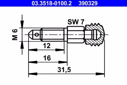 Breather Screw/Valve ATE 03.3518-0100.2)