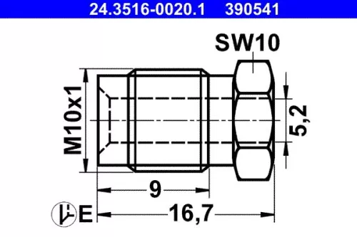 Union Bolt ATE 24.3516-0020.1)