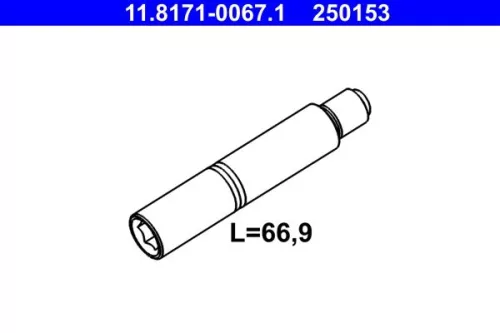 Guide Bolt, brake caliper ATE 11.8171-0067.1)