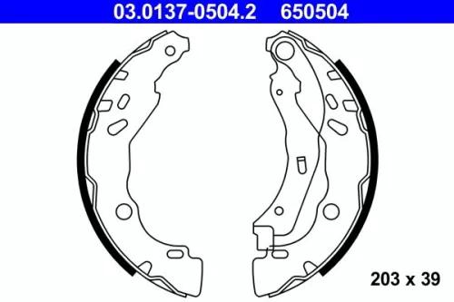 Brake Shoe Set ATE 03.0137-0504.2)