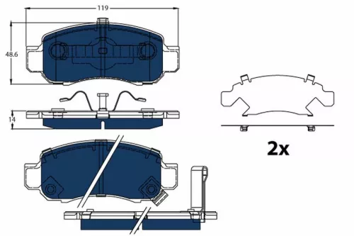 Brake Pad Set, disc brake TRW GDB3376BTE)
