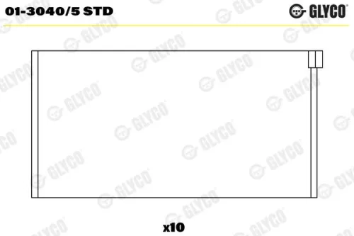 Connecting Rod Bearing GLYCO 01-3040/5 STD)