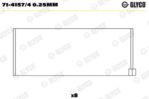 Connecting Rod Bearing GLYCO 71-4157/4 0.25mm)