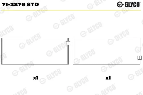 Connecting Rod Bearing GLYCO 71-3876 STD)