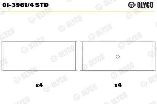 Connecting Rod Bearing GLYCO 01-3961/4 STD)