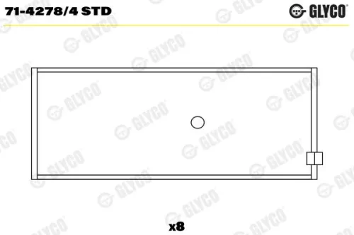 Connecting Rod Bearing GLYCO 71-4278/4 STD)