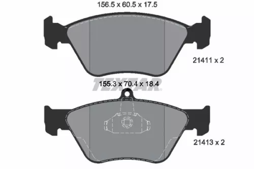 Brake Pad Set, disc brake TEXTAR 2141101)