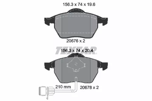 Brake Pad Set, disc brake TEXTAR 2067602)