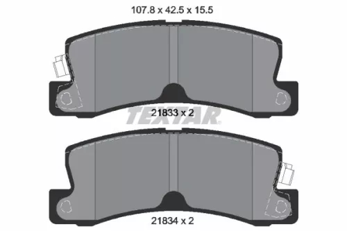 Brake Pad Set, disc brake TEXTAR 2183301)