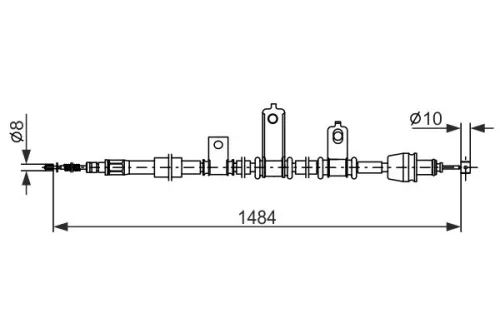 Cable Pull, parking brake BOSCH 1 987 482 920)