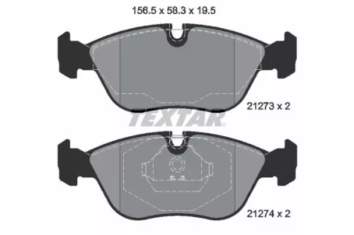 Brake Pad Set, disc brake TEXTAR 2127304)