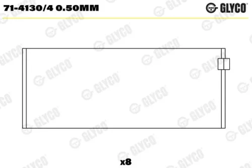 Connecting Rod Bearing GLYCO 71-4130/4 0.50mm)
