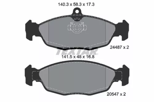 Brake Pad Set, disc brake TEXTAR 2448701)