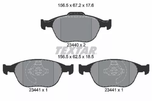 Brake Pad Set, disc brake TEXTAR 2344004)