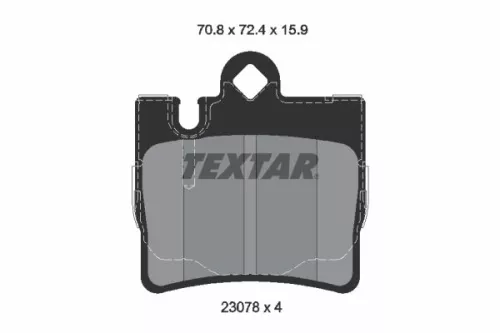 Brake Pad Set, disc brake TEXTAR 2307881)