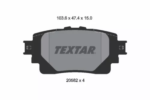 Brake Pad Set, disc brake TEXTAR 2058201)