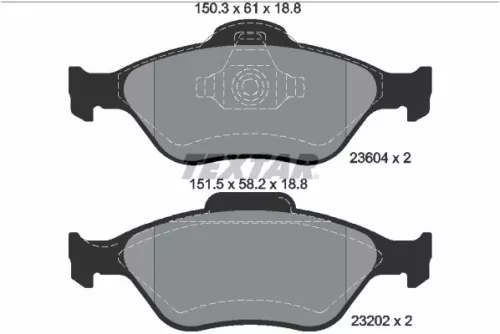 Brake Pad Set, disc brake TEXTAR 2360406)