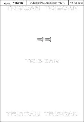 Screw Set, brake disc TRISCAN 8105 116012)