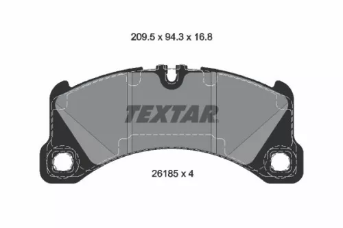Brake Pad Set, disc brake TEXTAR 2618501)