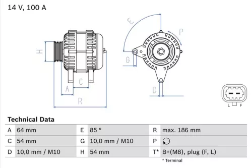Alternator BOSCH 0 986 083 420)