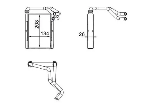 Heat Exchanger, interior heating MAHLE AH 273 000S)