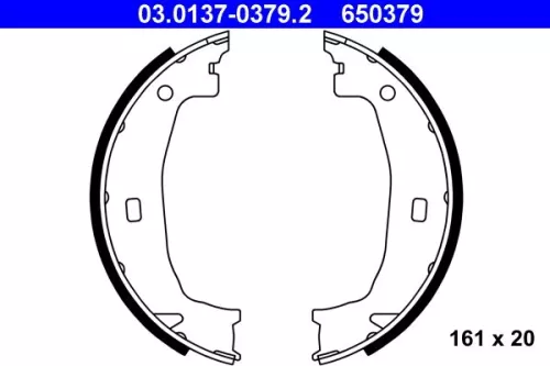 Brake Shoe Set, parking brake ATE 03.0137-0379.2)