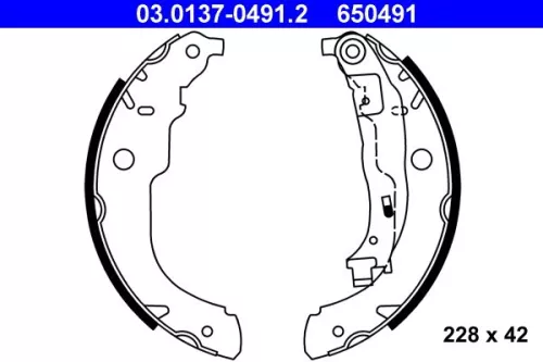 Brake Shoe Set ATE 03.0137-0491.2)