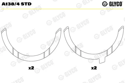 Spacer, crankshaft GLYCO A138/4 STD)