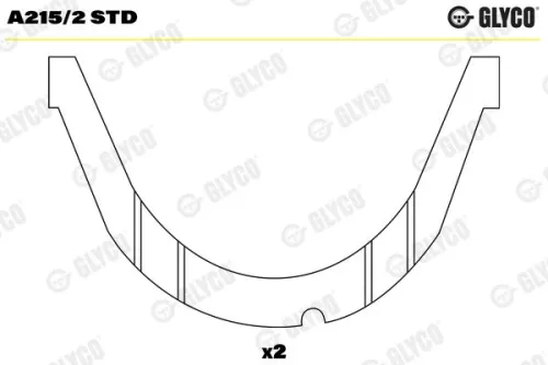 Thrust Washer, crankshaft GLYCO A215/2 STD)
