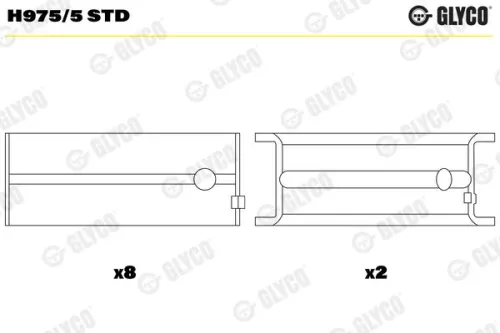 Crankshaft Bearing GLYCO H975/5 STD)