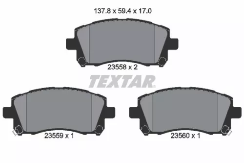 Brake Pad Set, disc brake TEXTAR 2355802)