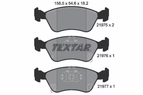 Brake Pad Set, disc brake TEXTAR 2197502)