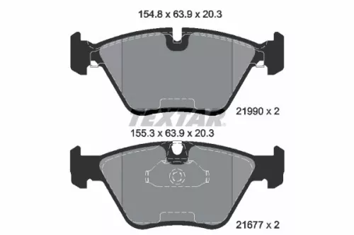 Brake Pad Set, disc brake TEXTAR 2199003)