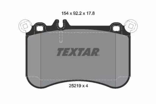 Brake Pad Set, disc brake TEXTAR 2521901)