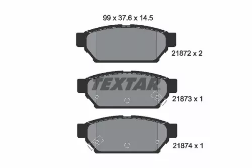 Brake Pad Set, disc brake TEXTAR 2187202)