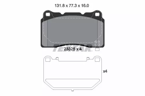 Brake Pad Set, disc brake TEXTAR 2332502)