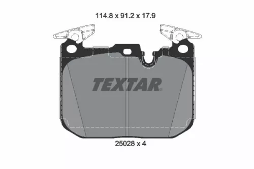 Brake Pad Set, disc brake TEXTAR 2502805)