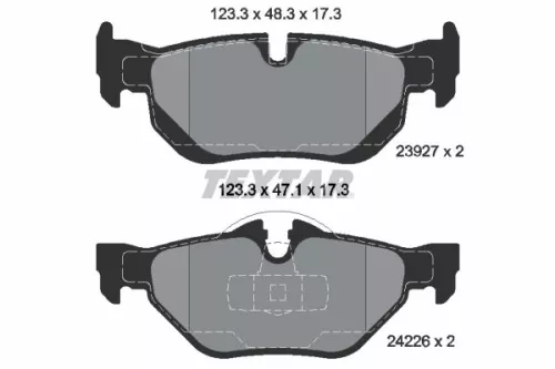 Brake Pad Set, disc brake TEXTAR 2392701)