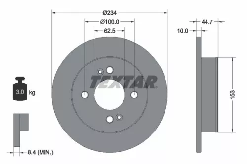 Brake Disc TEXTAR 92291603)