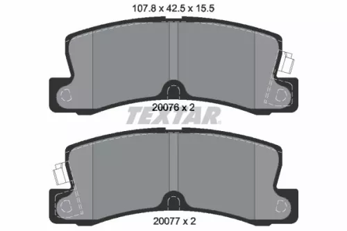 Brake Pad Set, disc brake TEXTAR 2007601)