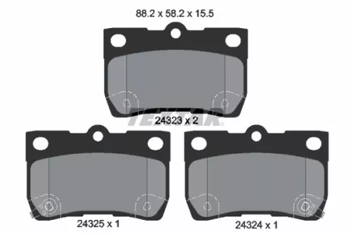 Brake Pad Set, disc brake TEXTAR 2432301)